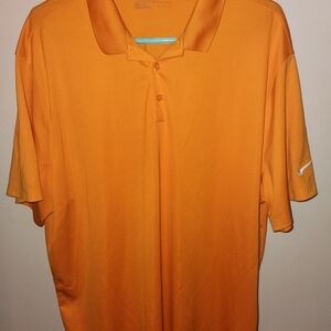 Nike Men's Vibrant Orange Polo Shirt